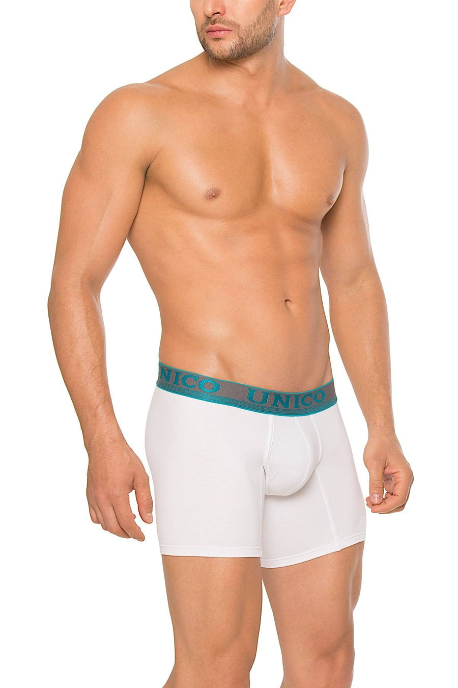 Unico White/Grey/Teal United Boxer Brief