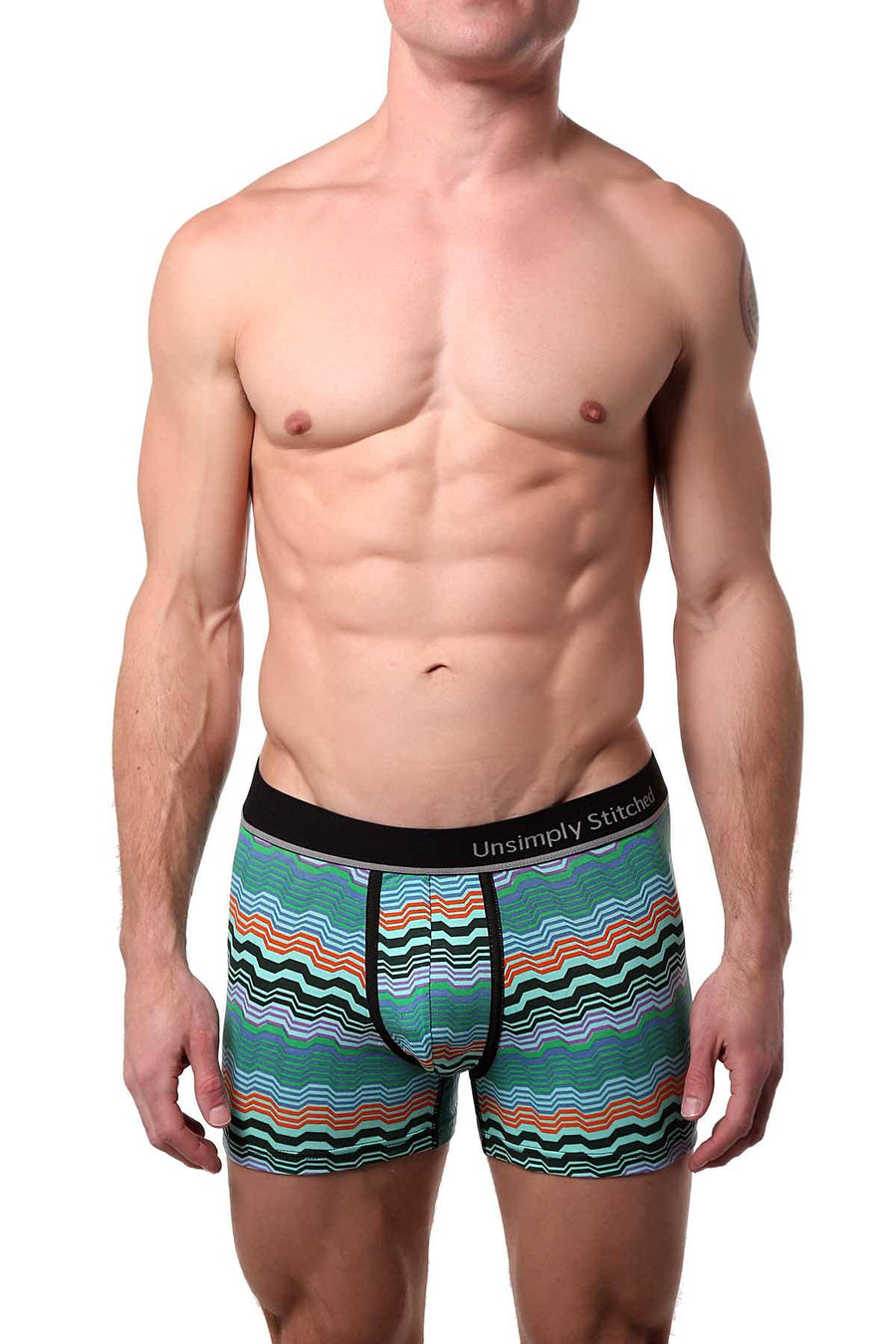 Unsimply Stitched Aqua/Green Geo-Swell Trunk
