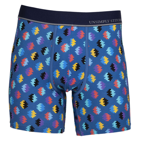 Unsimply Stitched Blue Digital Dot Boxer Brief