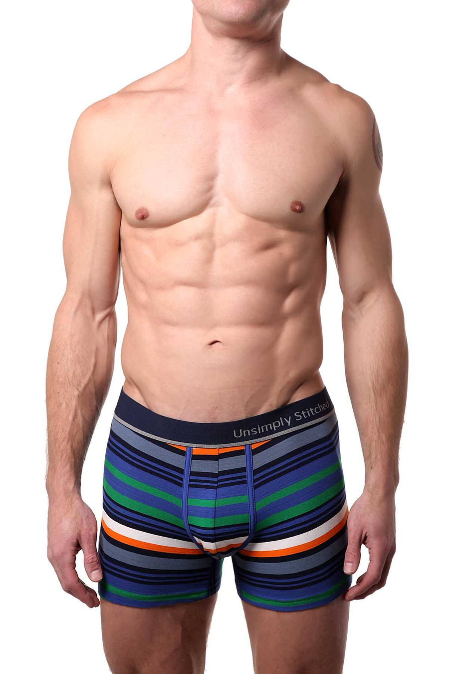 Unsimply Stitched Green/Blue/Orange Drive-Stripe Trunk