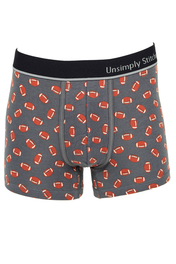 Unsimply Stitched Grey Football Trunk