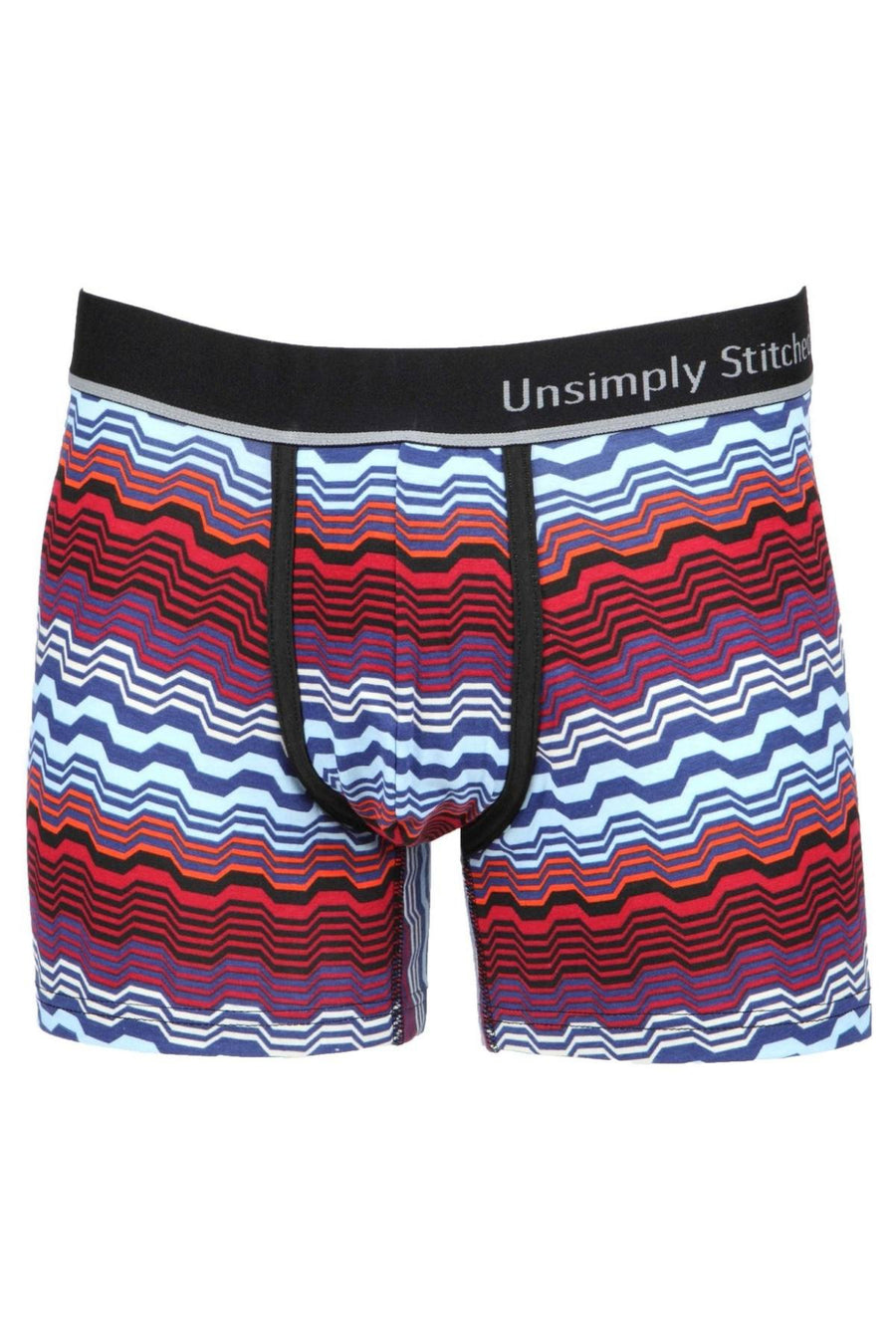 Unsimply Stitched Red/Wht/Denim Geo-Swell Boxer Brief