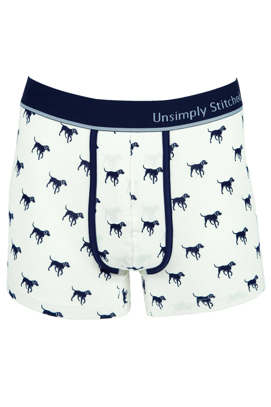 Unsimply Stitched White Dog Trunk