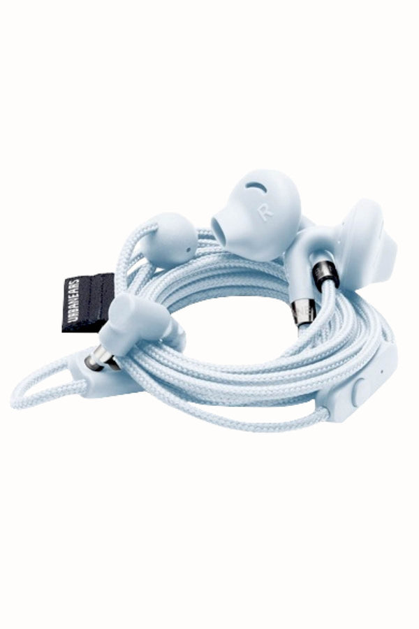 UrbanEars Snow-Blue Sumpan Earbuds w/ Microphone & Remote