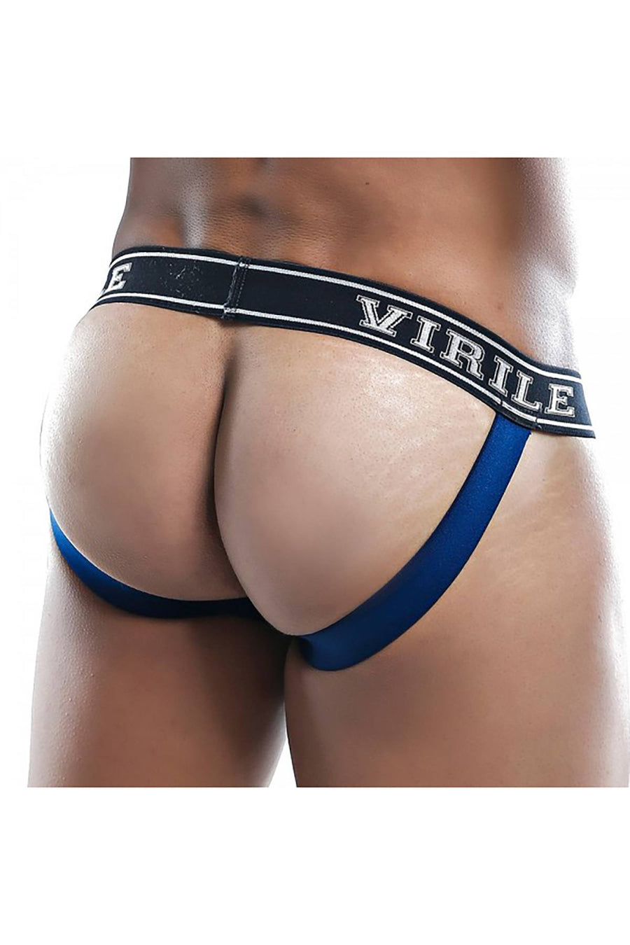 VIRILE Navy Padded-Pouch Jock
