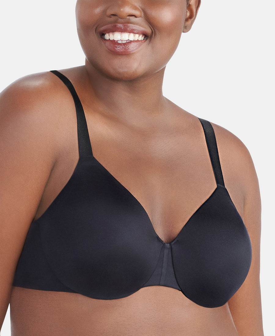 Vanity Fair Nearly Invisible Full Figure Underwire Bra 76207 Midnight Black