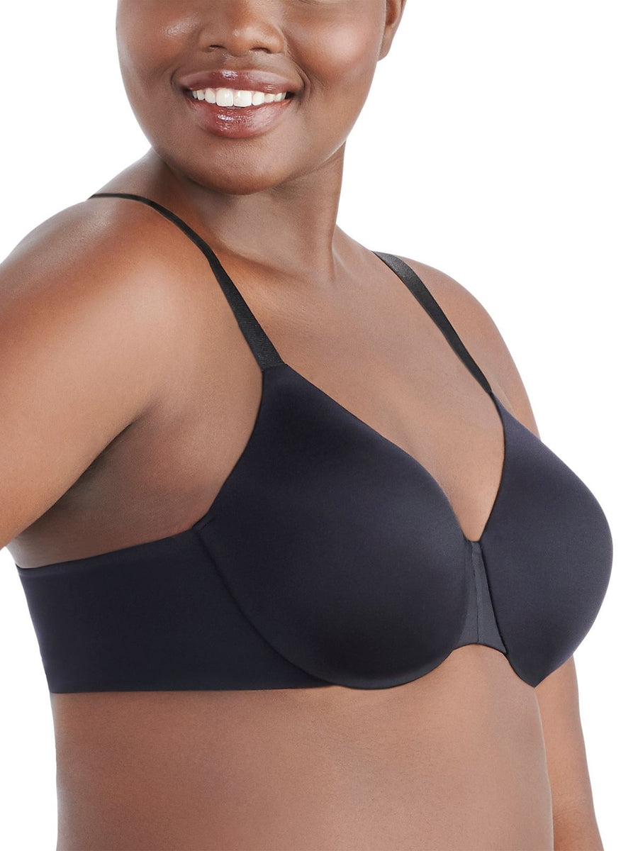 Vanity Fair Nearly Invisible Full Figure Underwire Bra 76207 Midnight Black