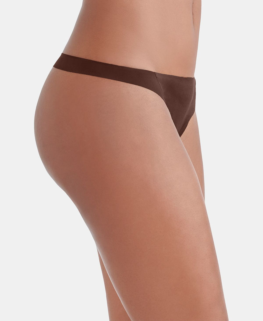 Vanity Fair Nearly Invisible Thong Underwear 18241 Also Available In Extended Sizes Cappuccino
