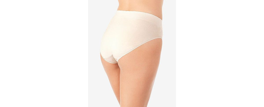 Vanity Fair No Pinch No Show High-cut 13171 Damask Neutral Lace