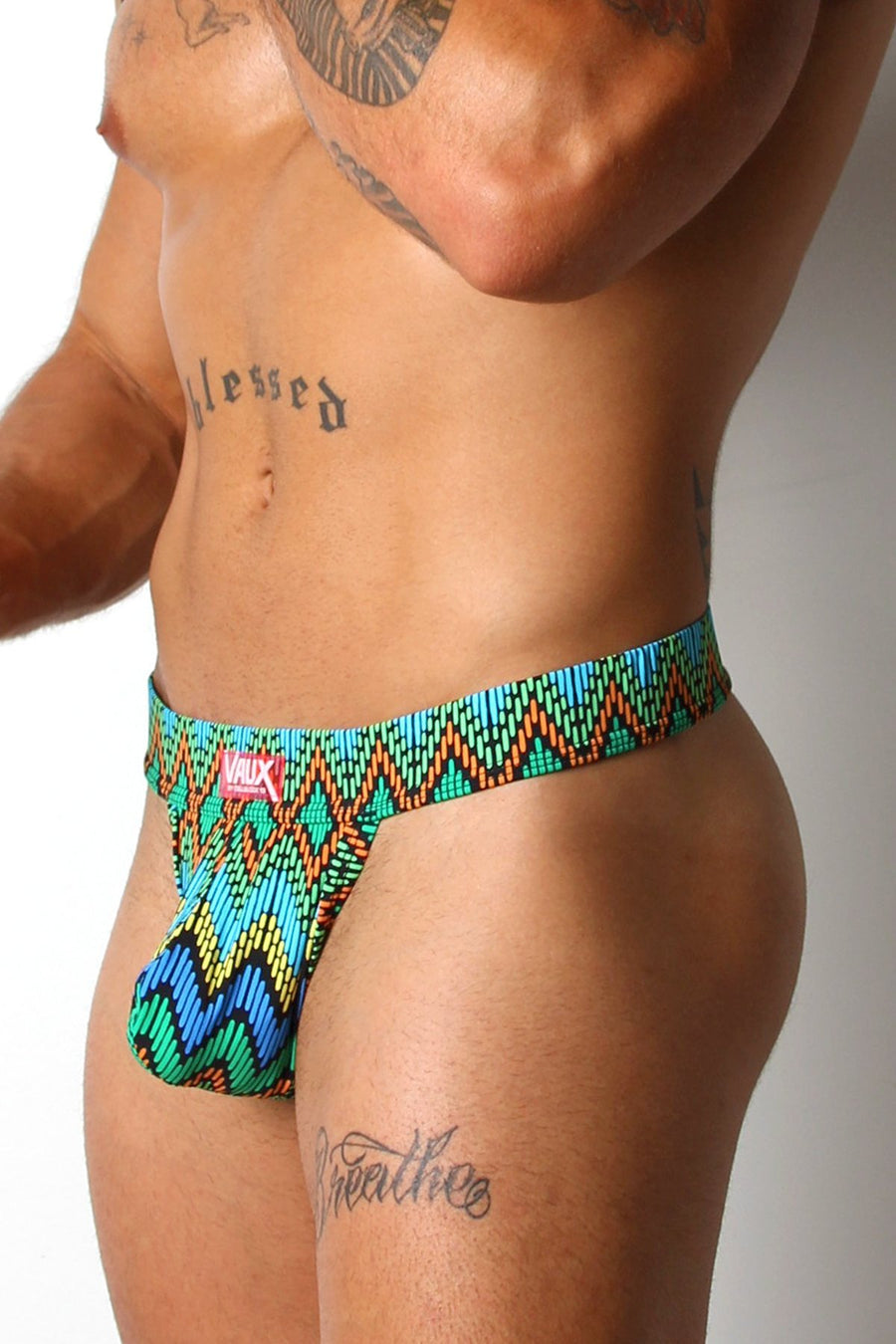 Vaux Blue Zig Zag VX4 Thong