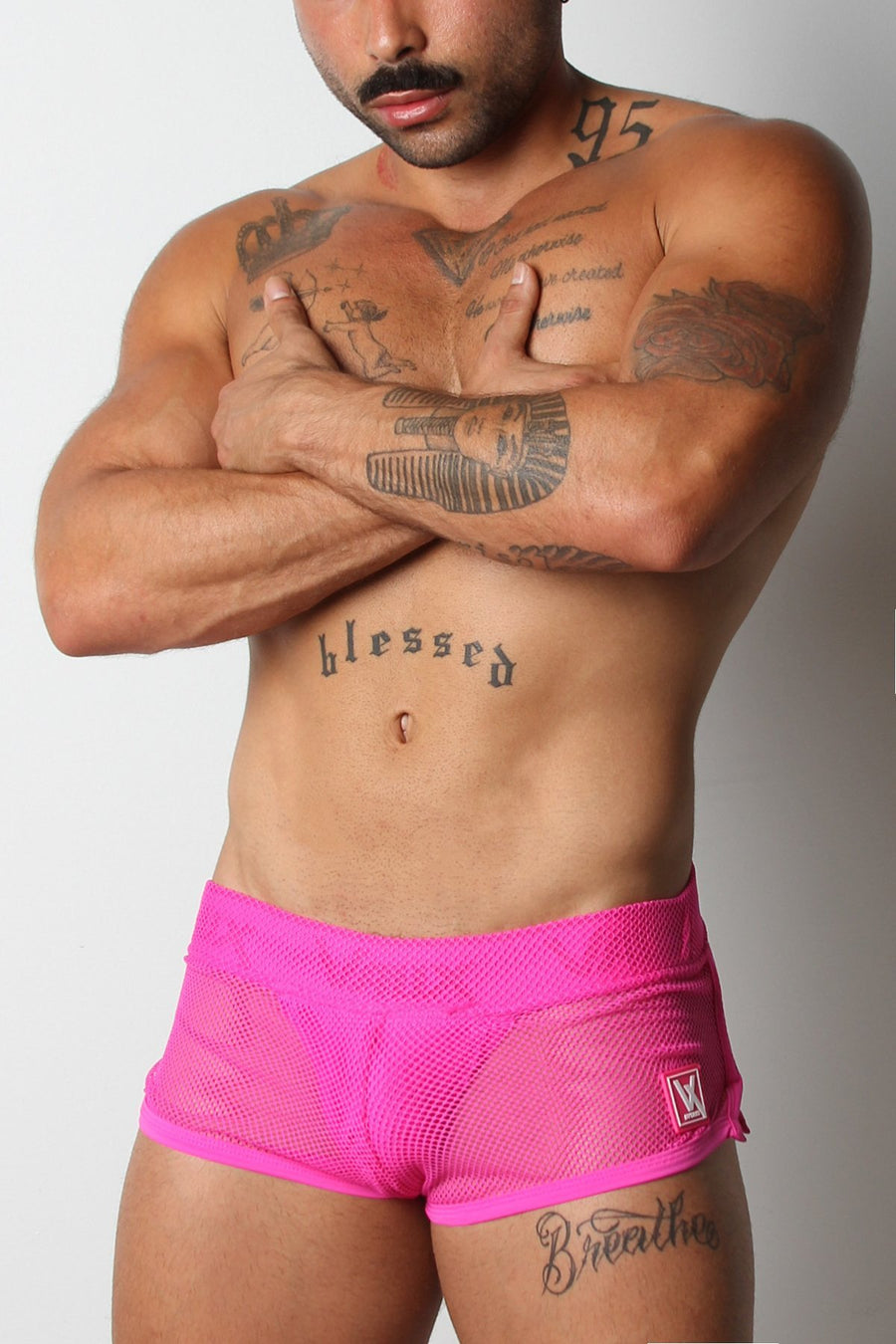 Vaux Pink VX1 Mesh Jock Short