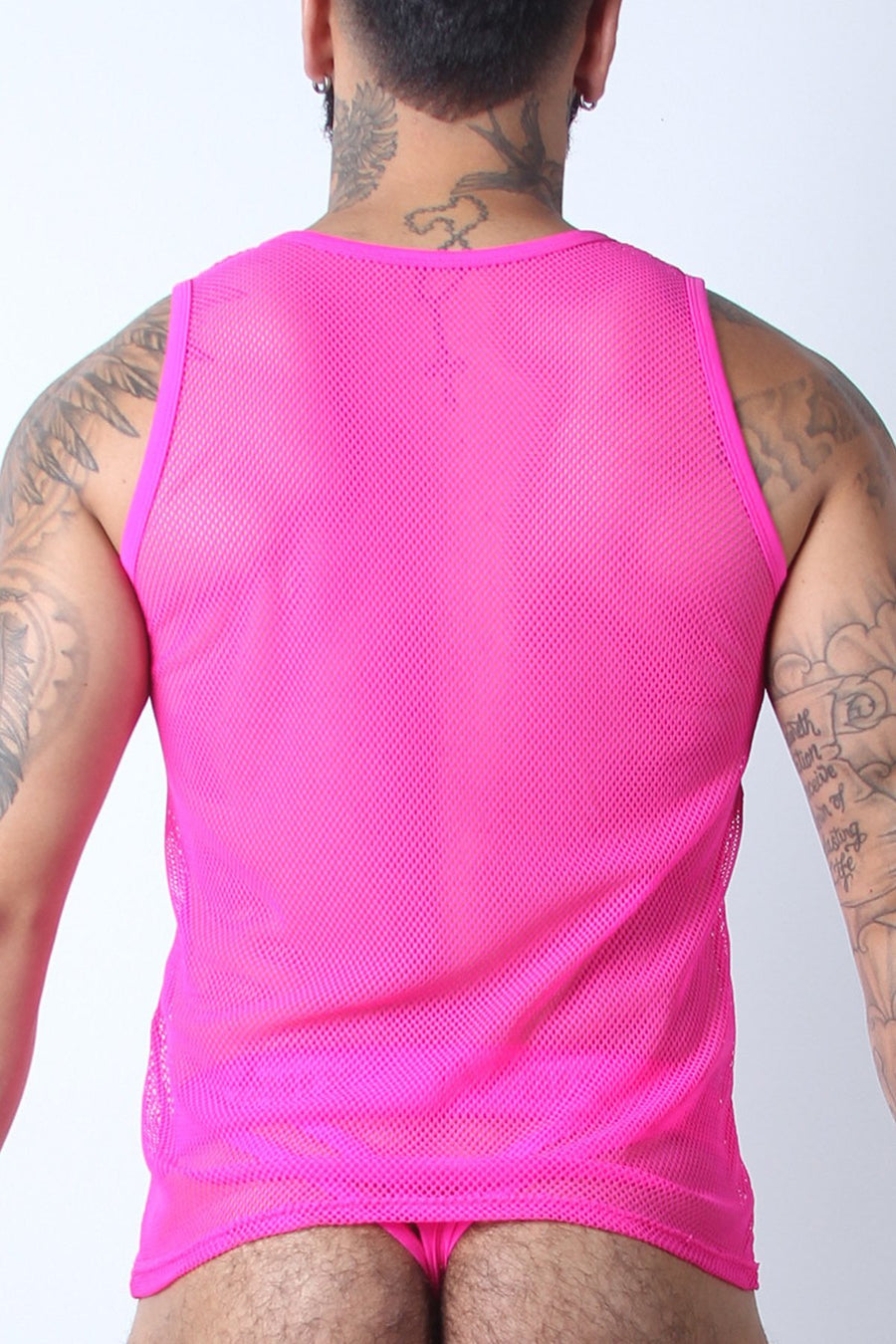 Vaux Pink VX1 Mesh Tank Top