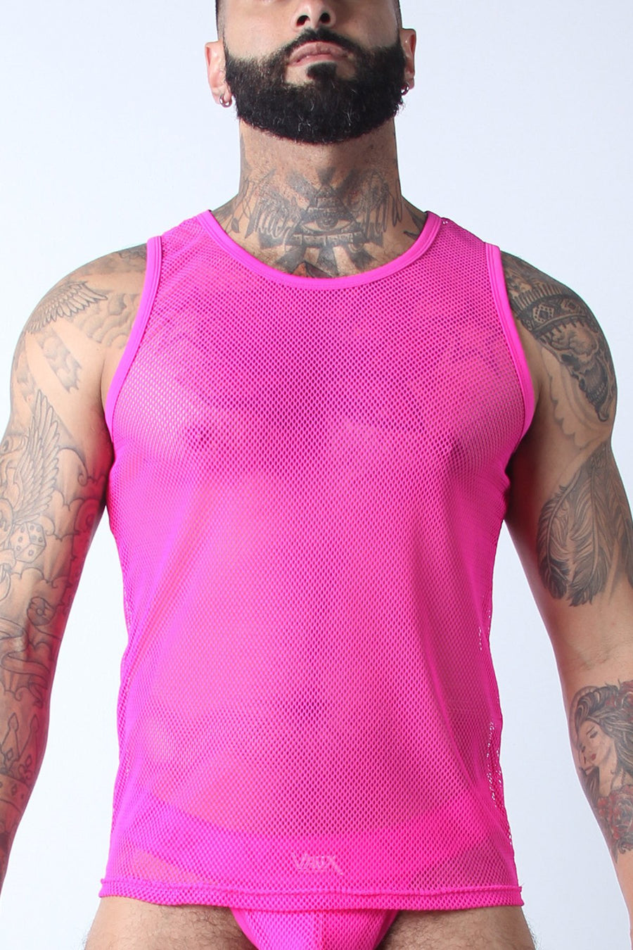 Vaux Pink VX1 Mesh Tank Top
