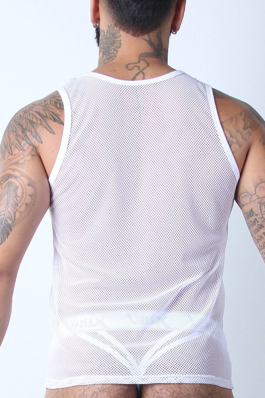 Vaux White VX1 Mesh Tank Top
