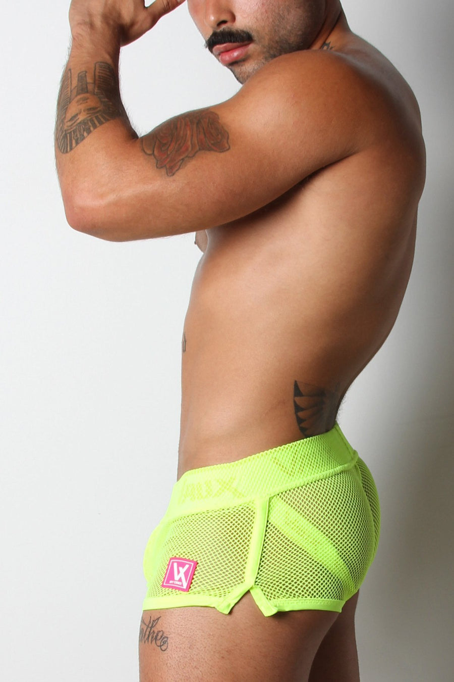 Vaux Yellow VX1 Mesh Jock Short