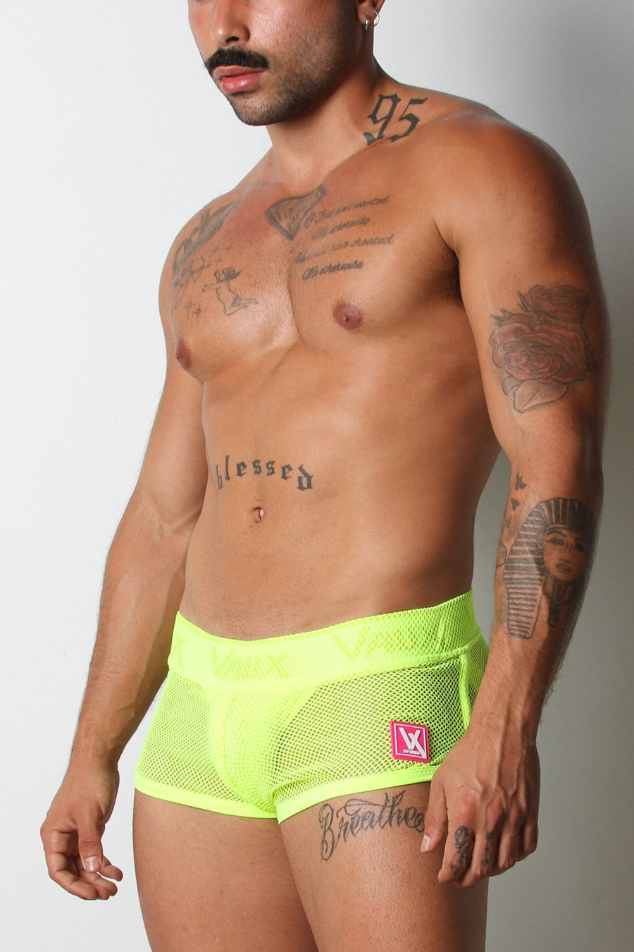 Vaux Yellow VX1 Mesh Jock Short