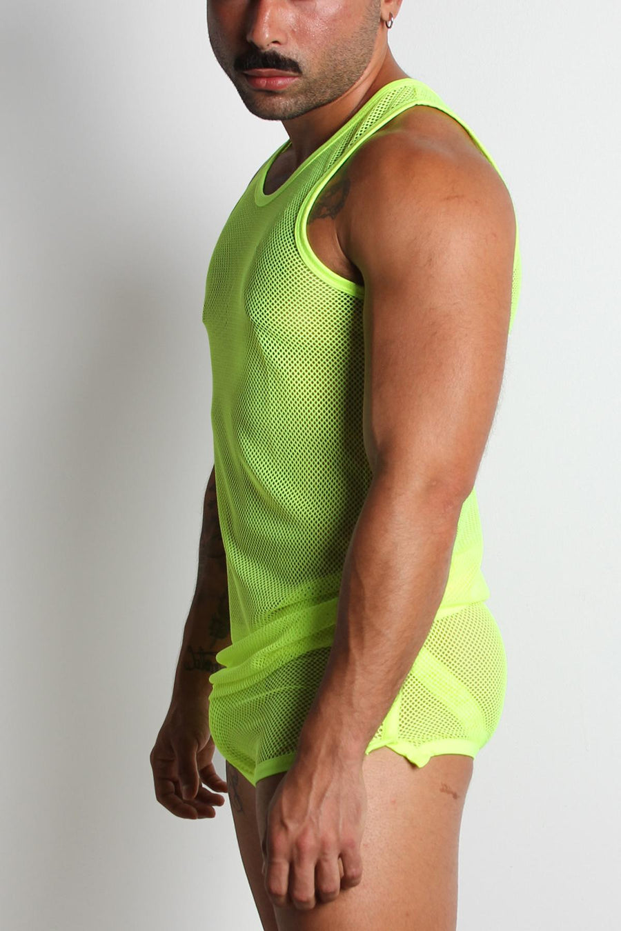 Vaux Yellow VX1 Mesh Tank Top