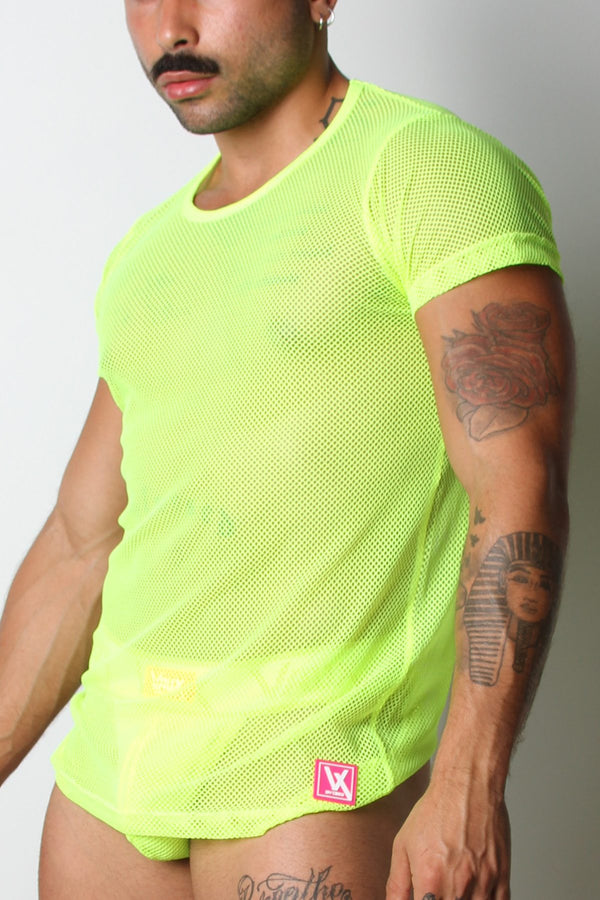 Vaux Yellow VX1 Mesh Tee