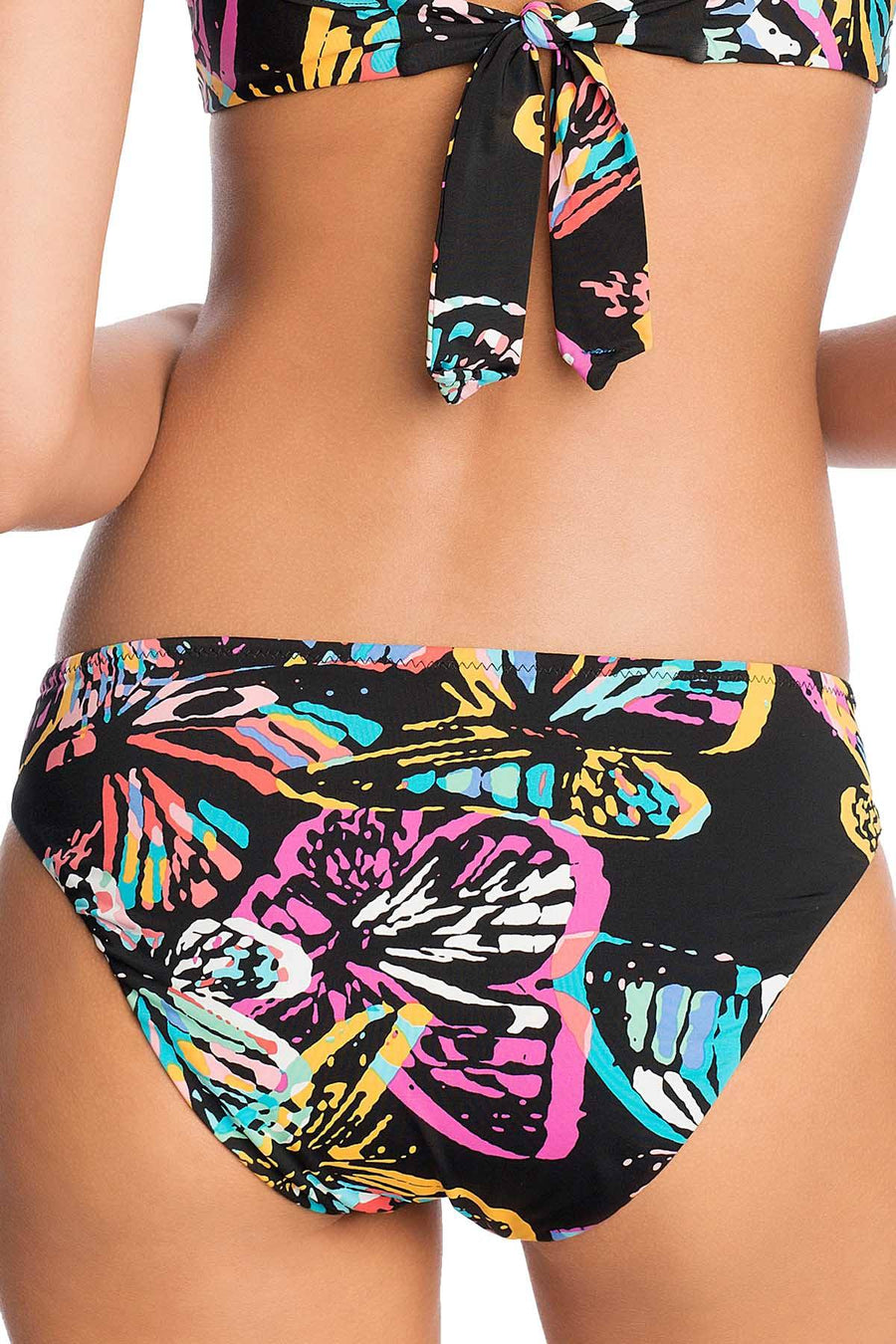 Vera Bradley Black/Multi Summer Printed Reversible Hipster Bikini Bottom