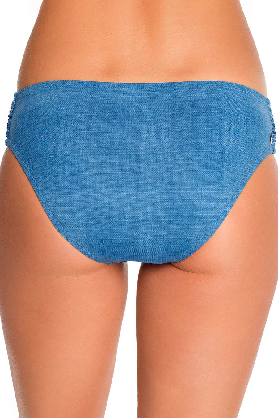 Vera Bradley Blue Chambray & Chardonnay Embroidered Bikini Bottom