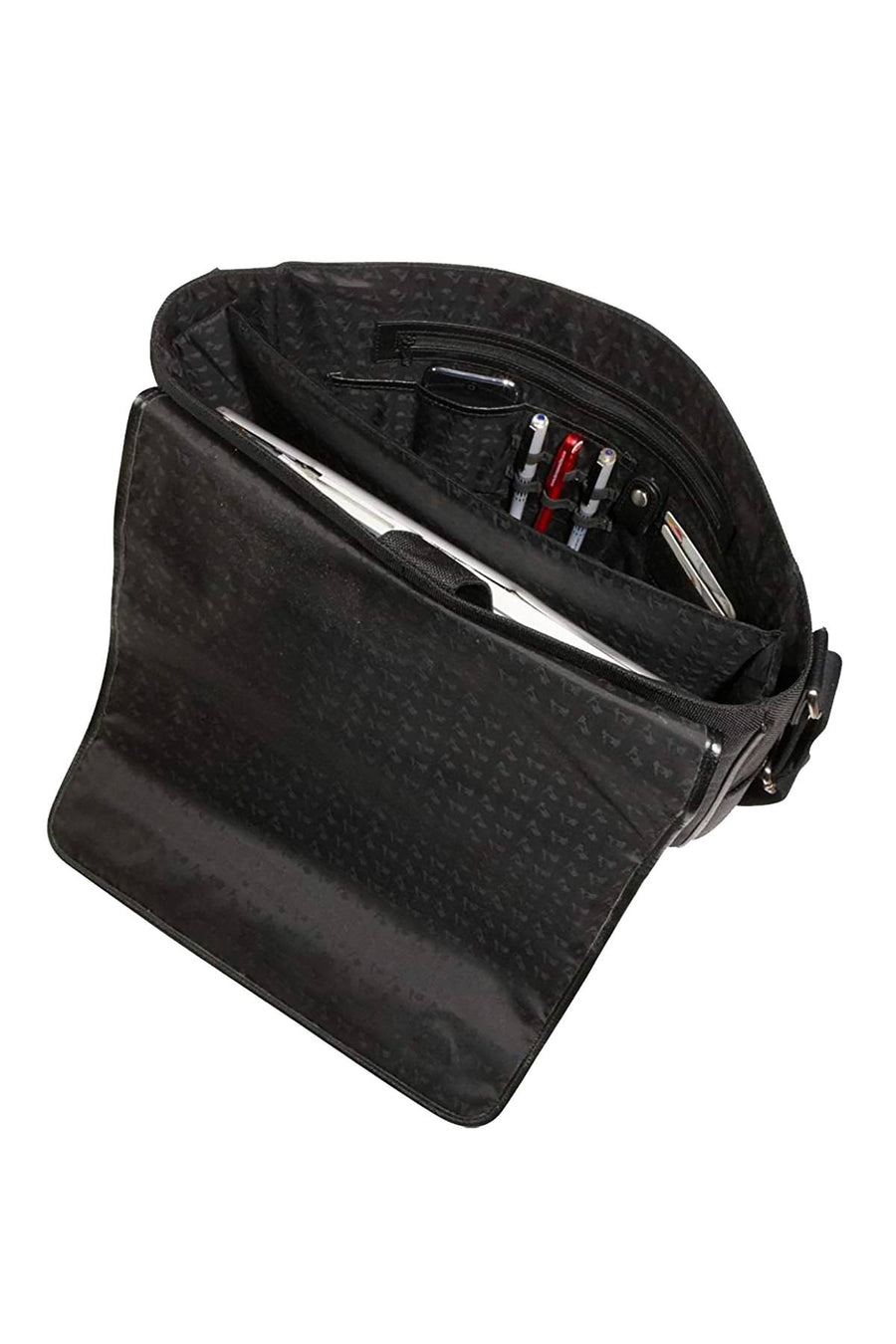 Vespa Black Premium Laptop Messenger Bag