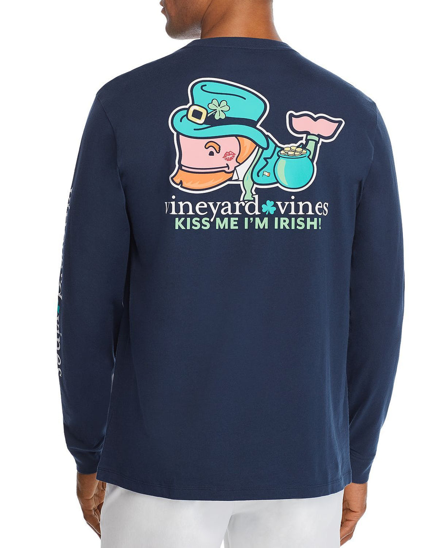 Vineyard Vines Kiss Me I'm Irish Long-sleeve Tee Blue Blazer