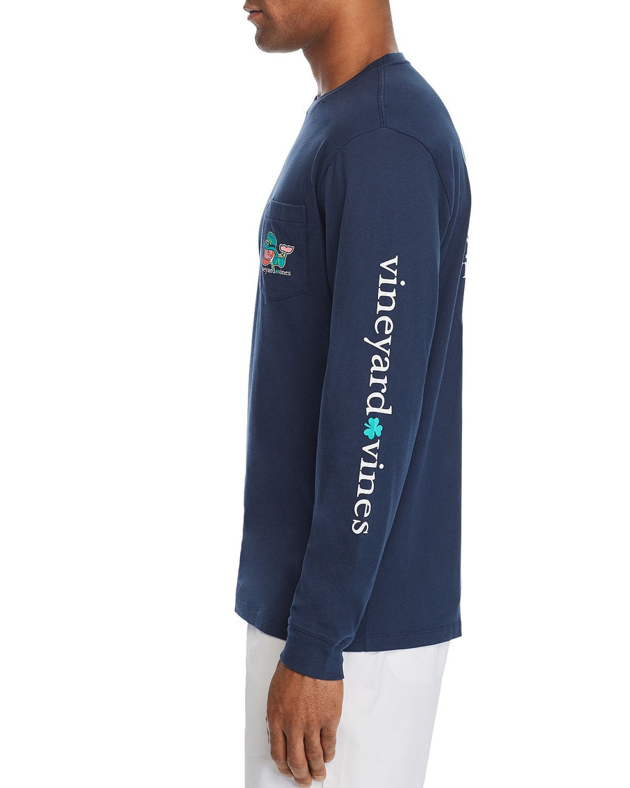 Vineyard Vines Kiss Me I'm Irish Long-sleeve Tee Blue Blazer