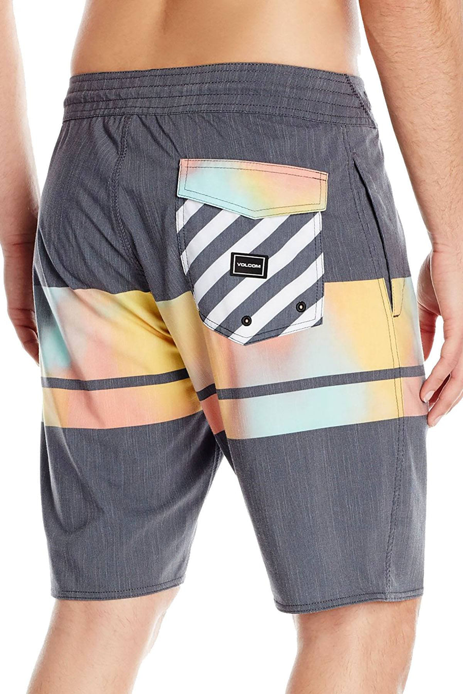 Volcom 3 Quarta Slinger Boardshort in Colorblocked Chambray