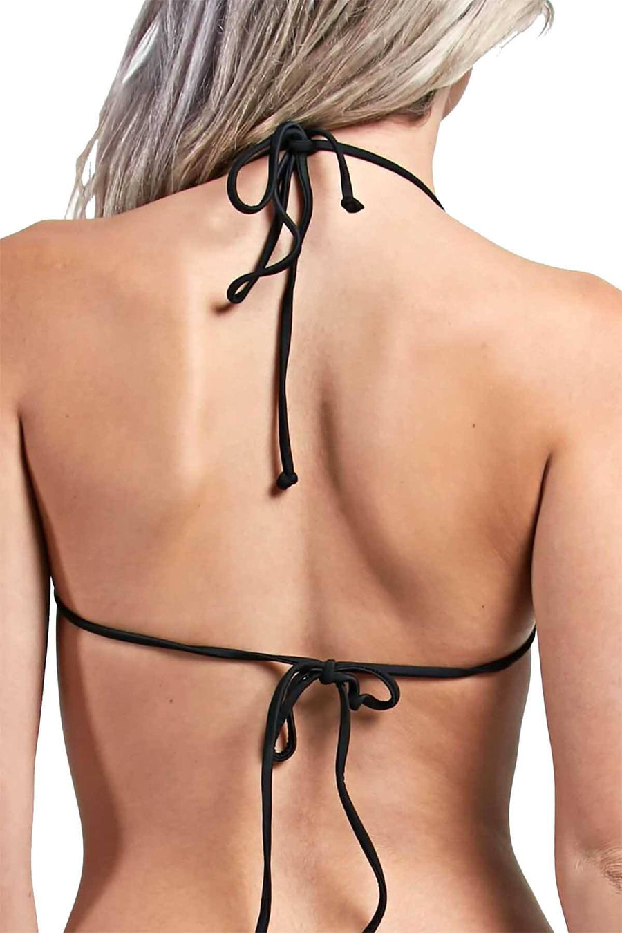 Volcom Black/White Stay Tuned Printed Reversible Triangle Bikini Top