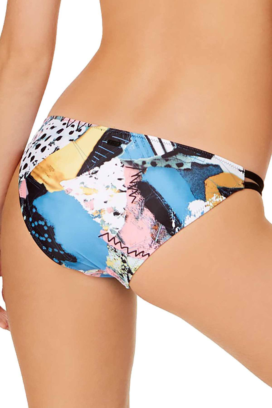 Volcom Collage Dropout Printed Strappy Hipster Bikini Bottom