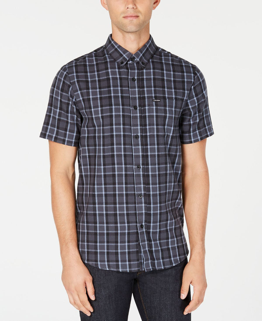 Volcom Keiran Plaid Pocket Shirt Stealth