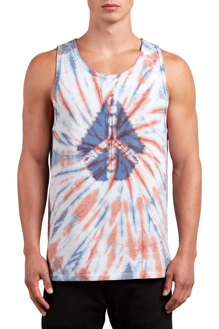 Volcom Multicolor Peace Stone Tie-Dyed Tank Top