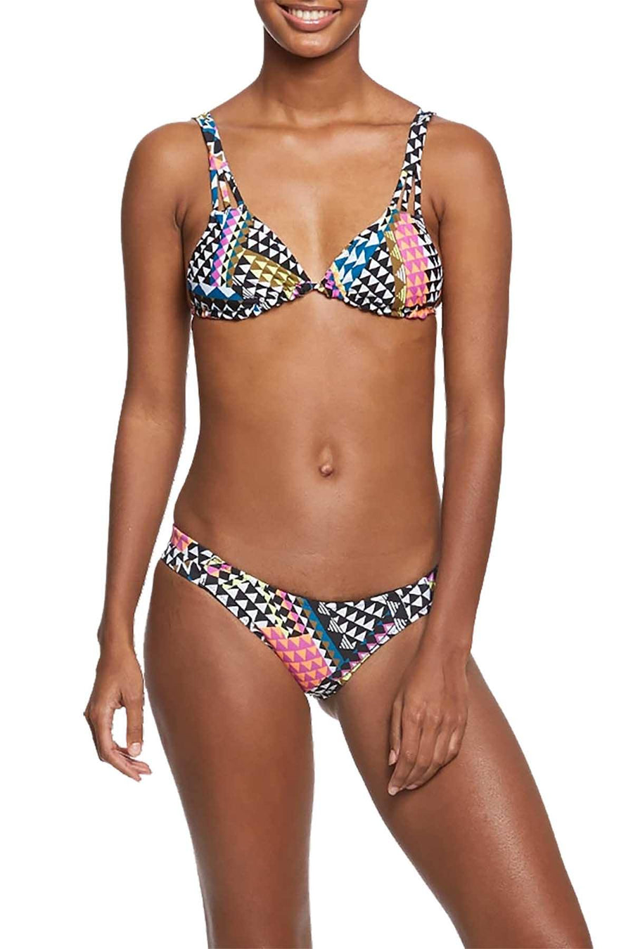 Volcom White/Multi Reversible Spot-On Bikini Bottom