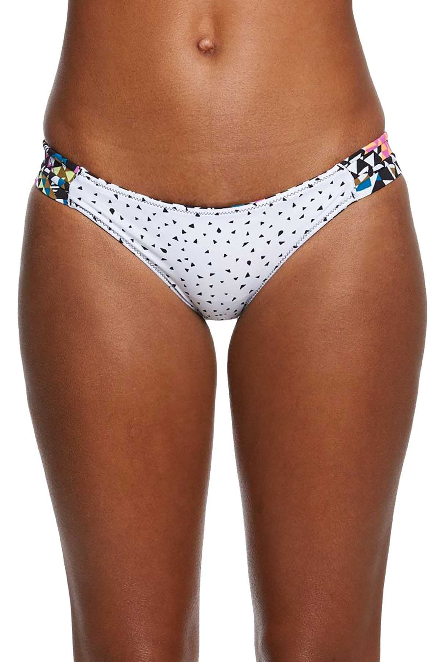 Volcom White/Multi Reversible Spot-On Bikini Bottom