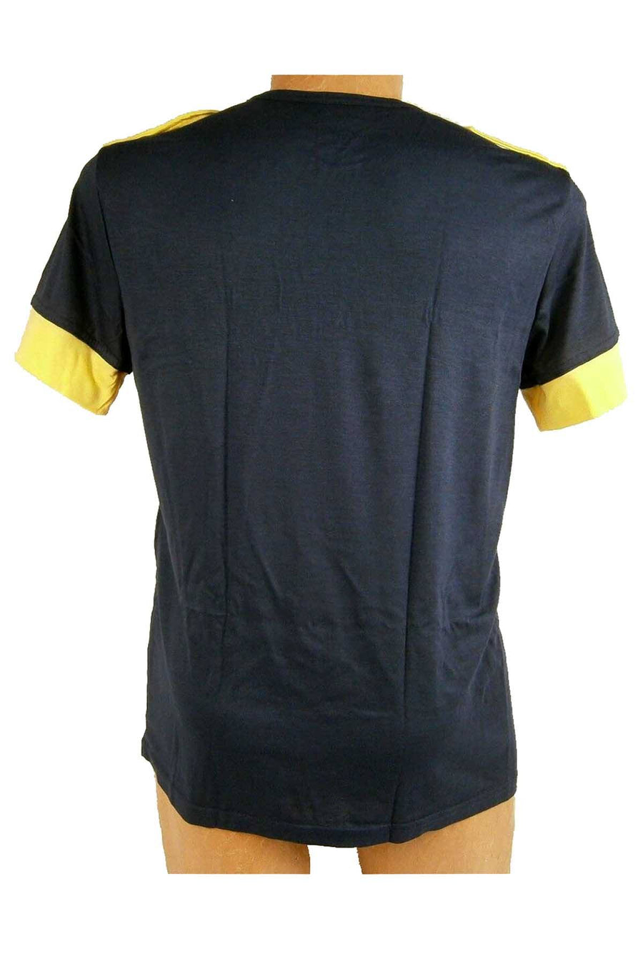 Vuthy Navy & Yellow Pocket Tee