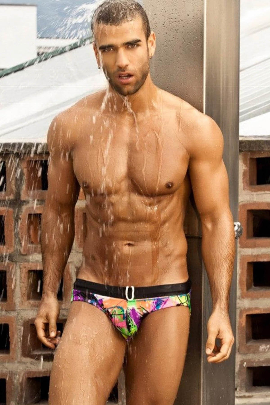 Vuthy Neon Color Splash Swim Bikini-Brief