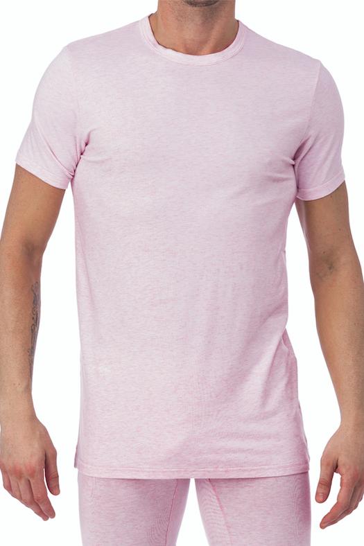 WOOD Pink Heather Crew Neck Undershirt