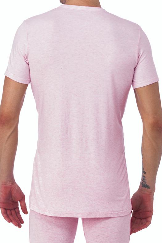 WOOD Pink Heather Crew Neck Undershirt