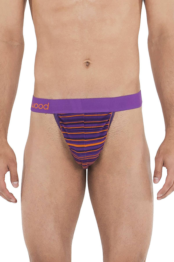 WOOD Purple Stripe Thong