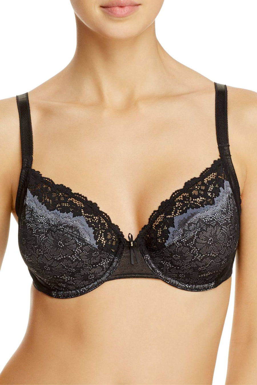 Wacoal Black/Grey Basics Benefits Underwire Bra