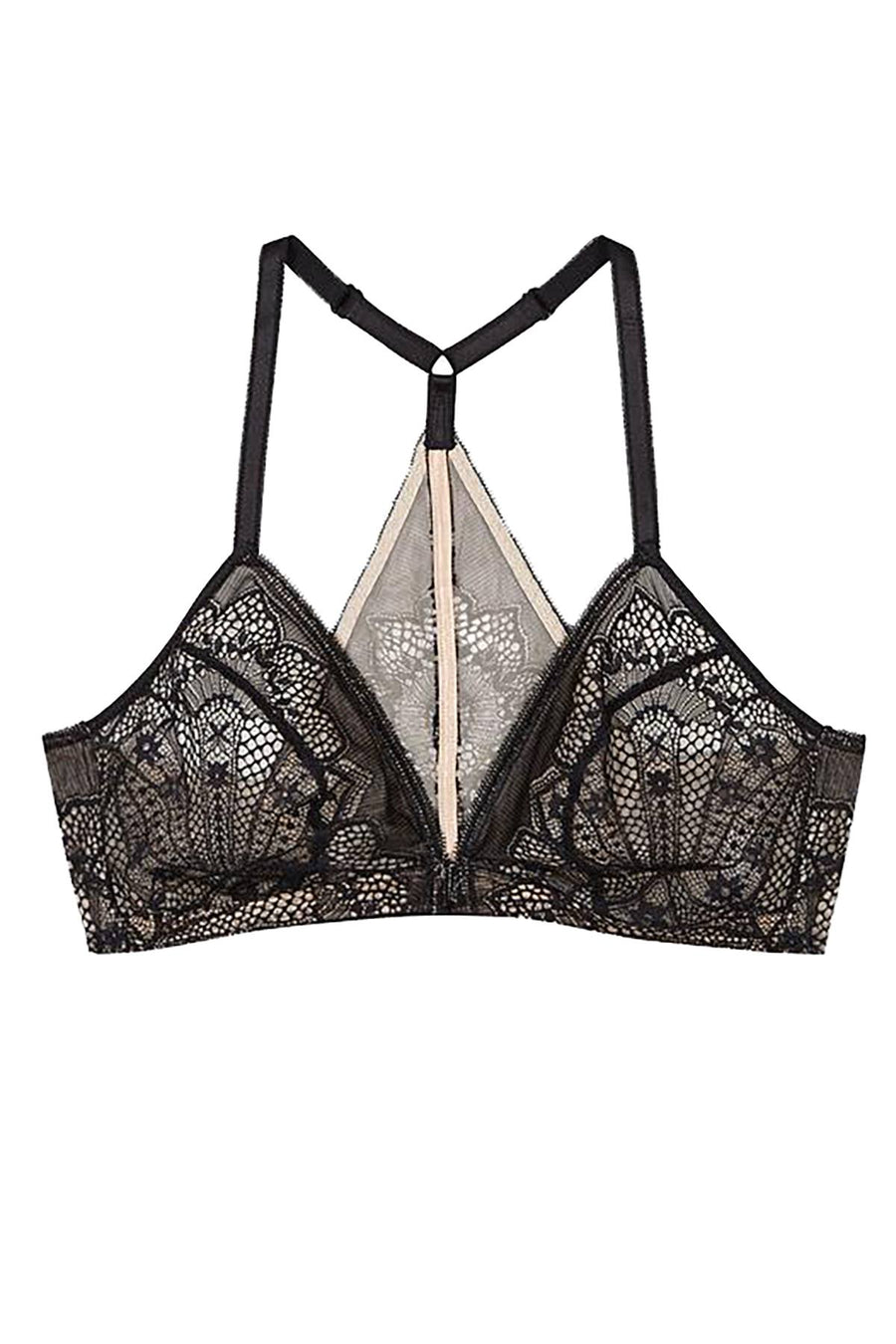 Wacoal Black Take The Plunge Wireless Racerback Front Closure Bralette