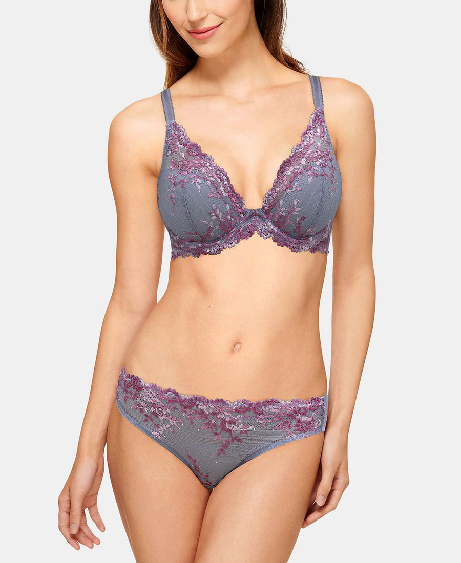 Wacoal Embrace Lace Contour Bra 853291 Lilac Grey/Multi