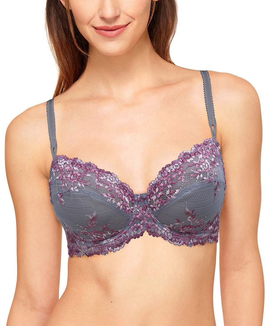 Wacoal Embrace Lace Underwire Bra 65191 Lilac Gray/Multi