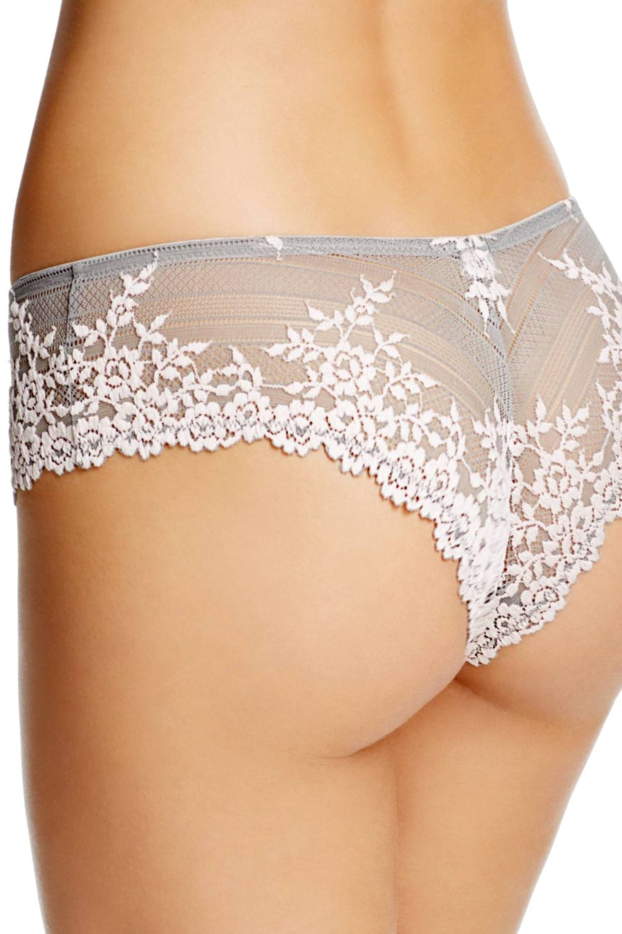 Wacoal Frost/Grey-Primrose Embrace-Lace Tanga