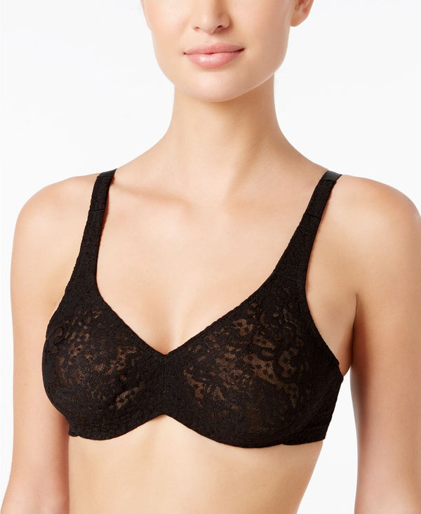 Wacoal Full Figure Halo Lace Bra in Black