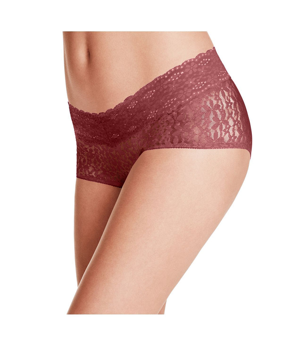 Wacoal Halo Lace Boyshort Underwear 870205 Red Pear