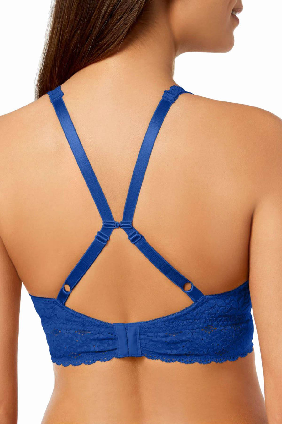 Wacoal Halo Lace Convertible Soft Cup Bralette in Dazzling Blue