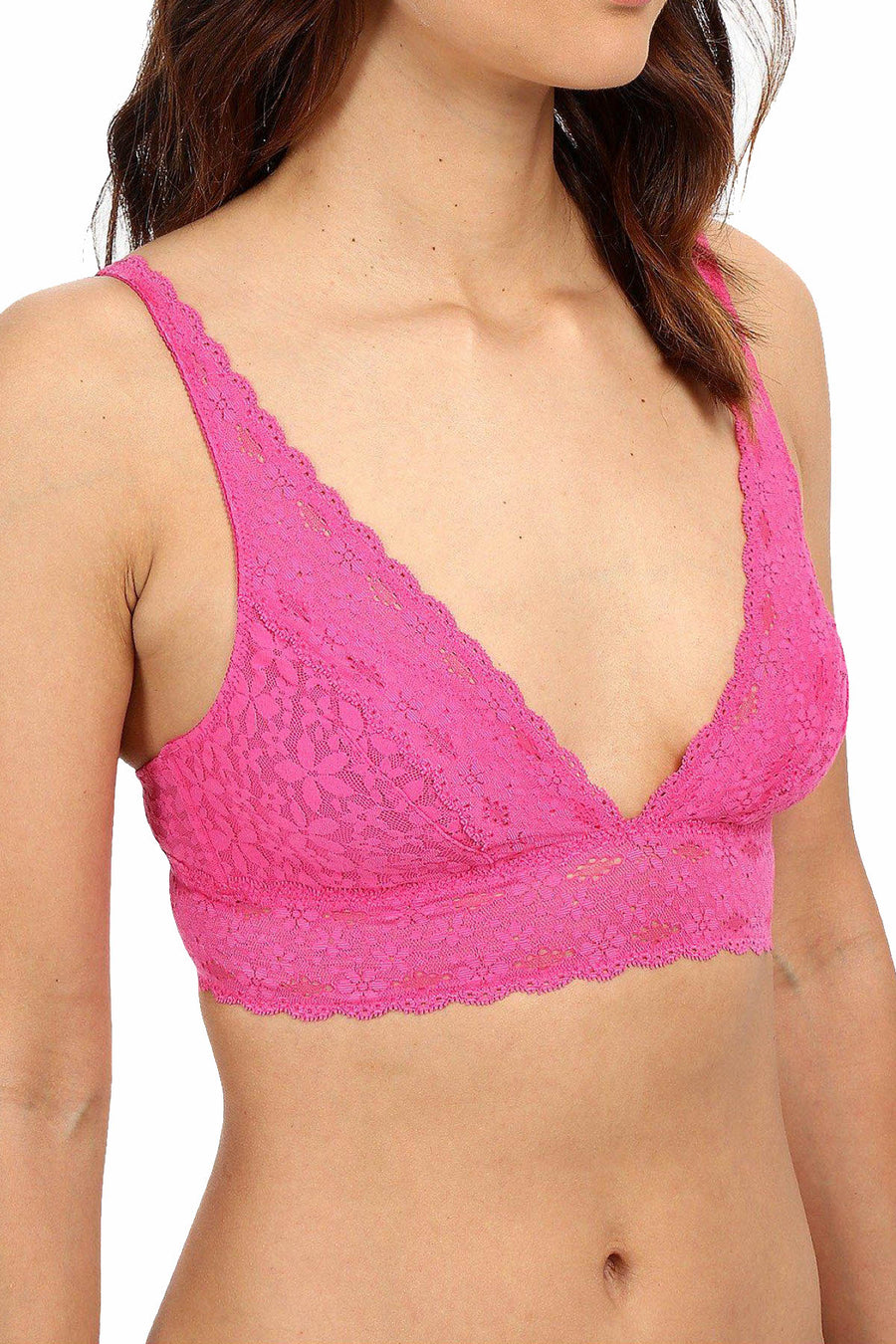 Wacoal Halo Lace Convertible Soft Cup Bralette in Fuchsia