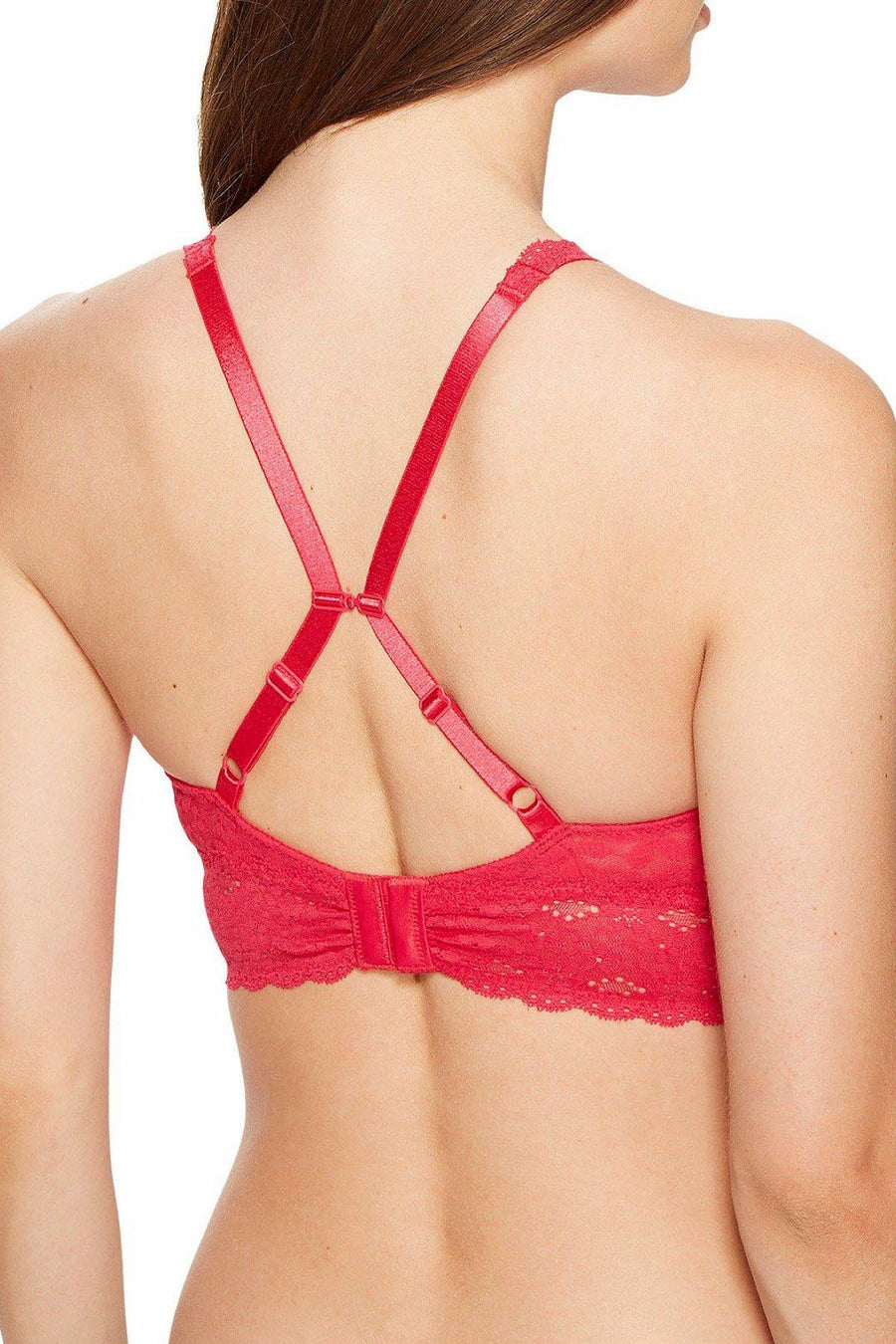 Wacoal Halo Lace Convertible Soft Cup Bralette in Love Potion