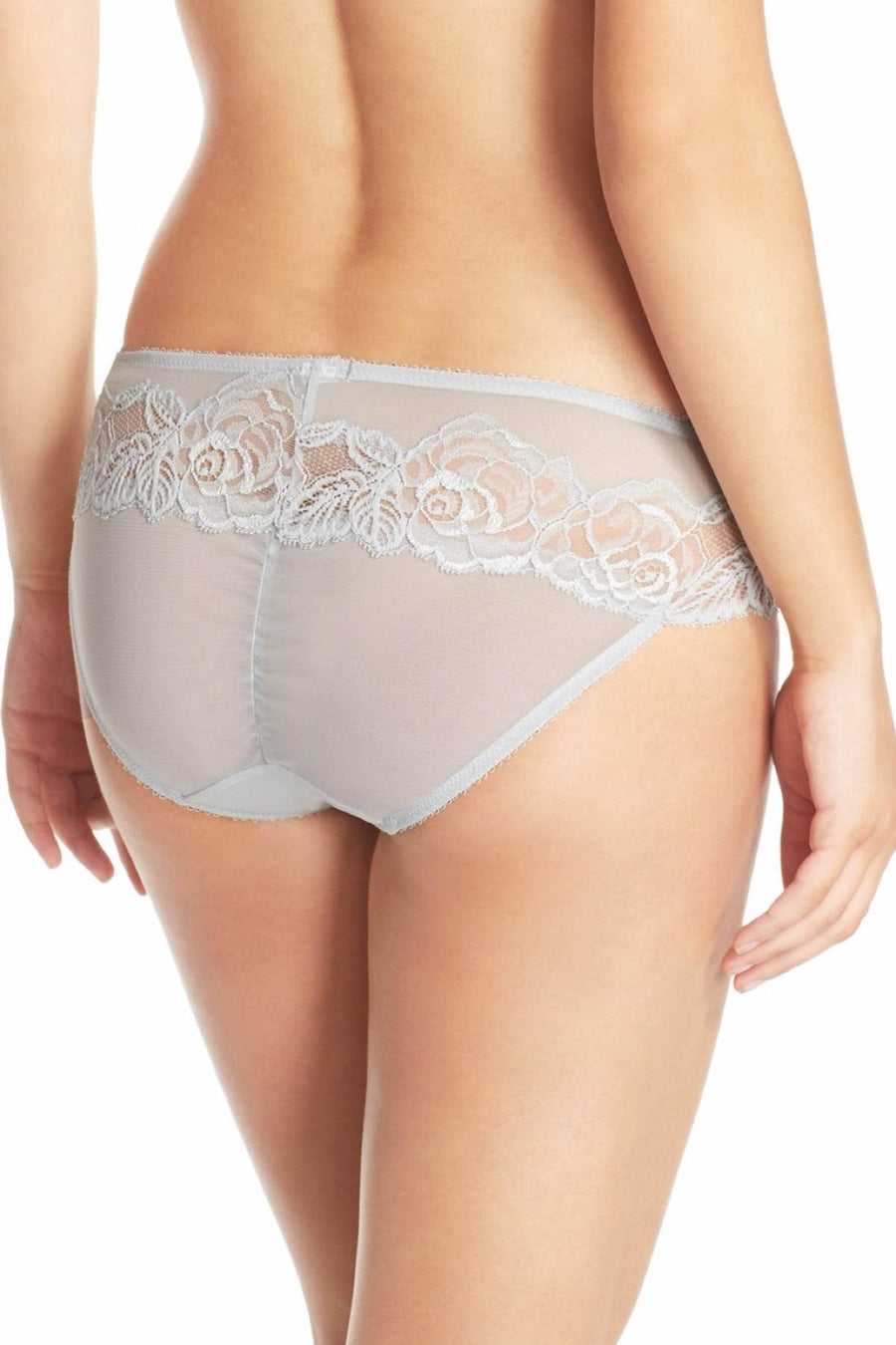 Wacoal High-Rise-Grey Sheer-Enough Lace Hipster Panty